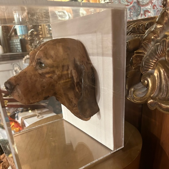 Vintage dog head sculpture - Picture 1 of 5